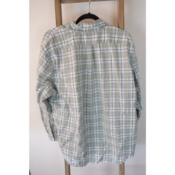 Vineyard Vines Slim Fit Murray Shirt Light Green Plaid Mens XXL Button Up - Picture 2 of 4